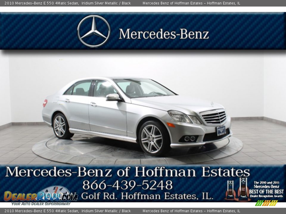 2010 Mercedes-Benz E 550 4Matic Sedan Iridium Silver Metallic / Black Photo #1