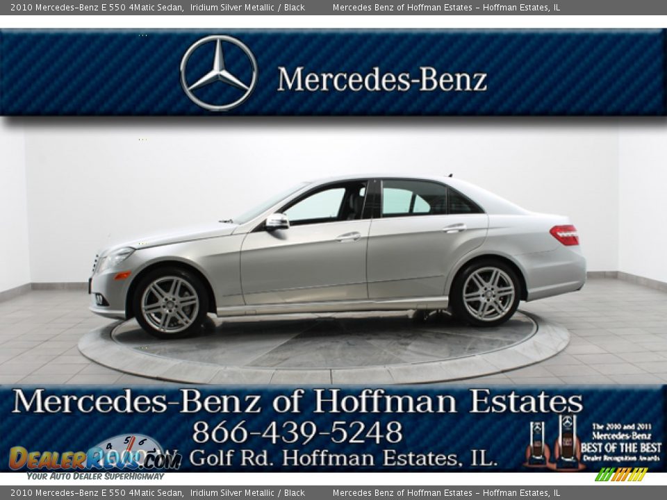 2010 Mercedes-Benz E 550 4Matic Sedan Iridium Silver Metallic / Black Photo #2