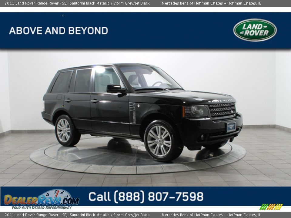 2011 Land Rover Range Rover HSE Santorini Black Metallic / Storm Grey/Jet Black Photo #1