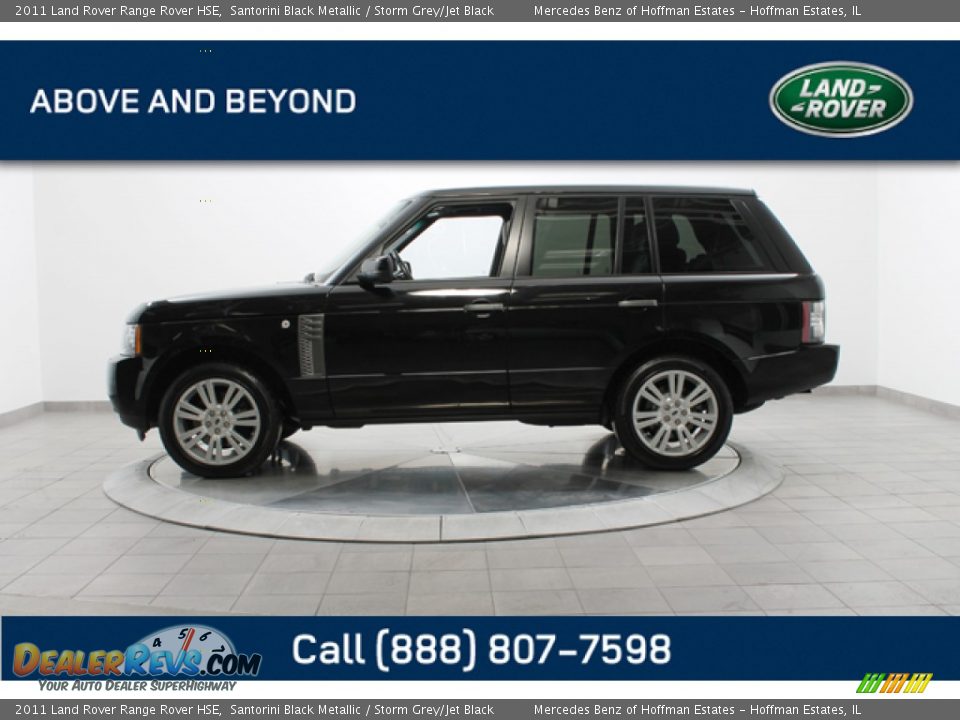 2011 Land Rover Range Rover HSE Santorini Black Metallic / Storm Grey/Jet Black Photo #2