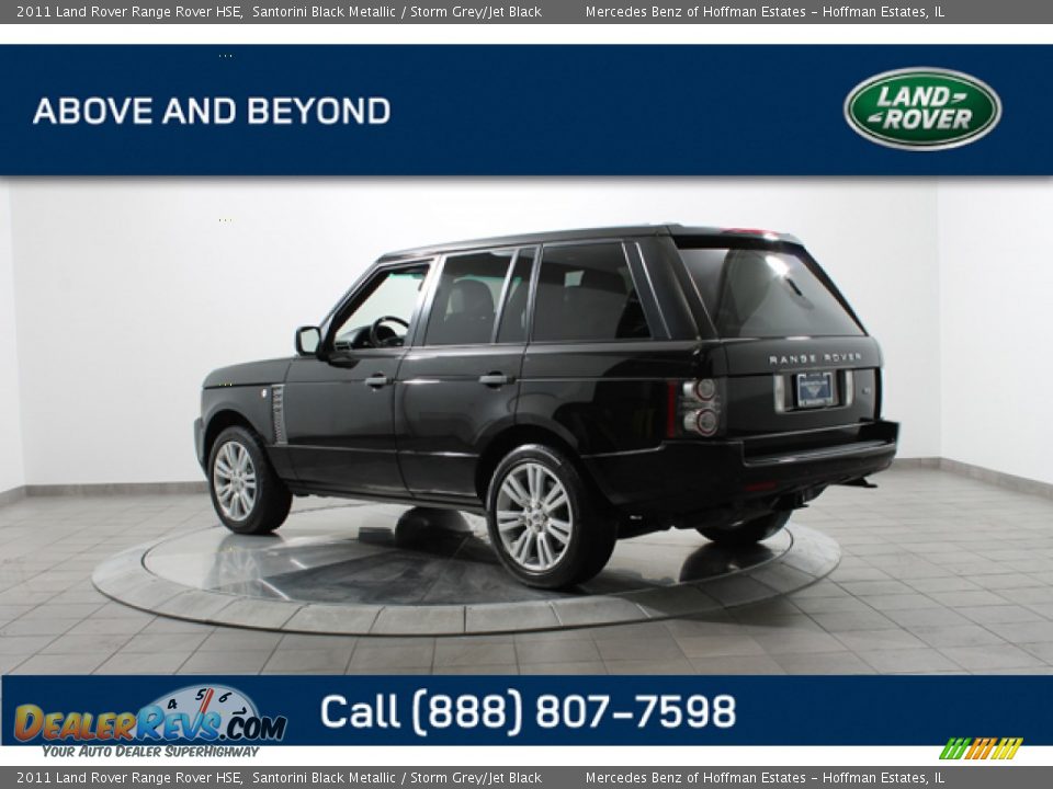 2011 Land Rover Range Rover HSE Santorini Black Metallic / Storm Grey/Jet Black Photo #5