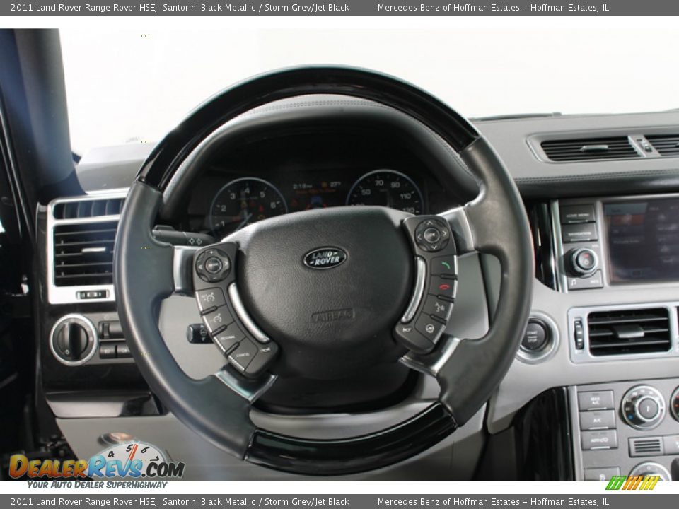 2011 Land Rover Range Rover HSE Santorini Black Metallic / Storm Grey/Jet Black Photo #7