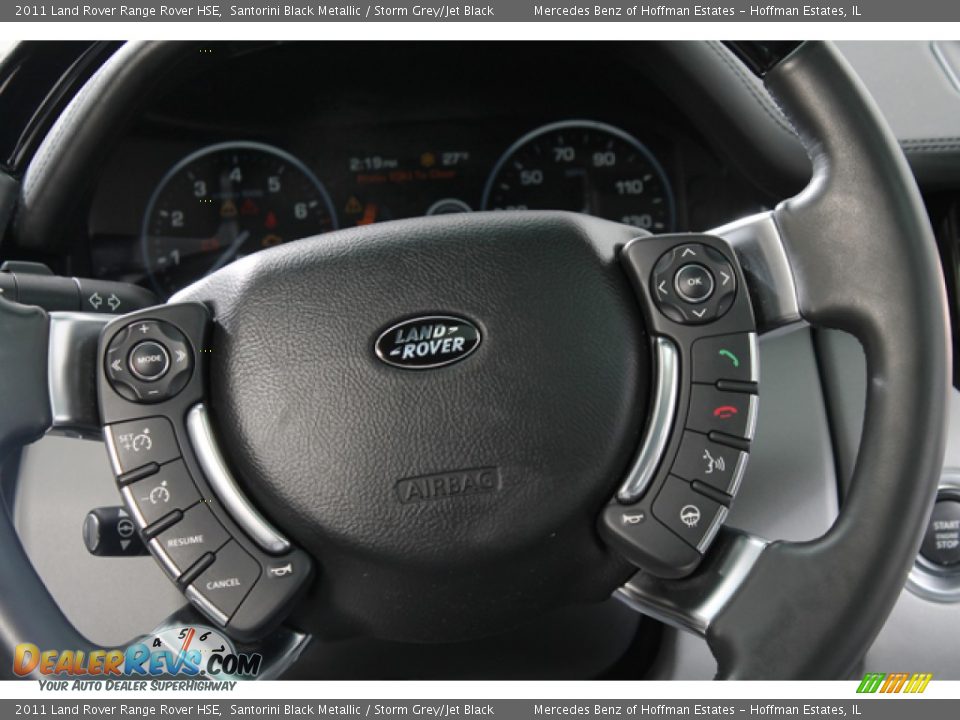 2011 Land Rover Range Rover HSE Santorini Black Metallic / Storm Grey/Jet Black Photo #8