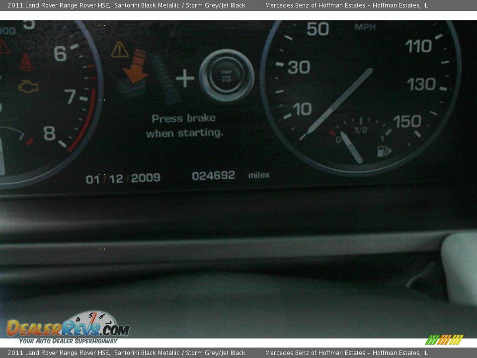 2011 Land Rover Range Rover HSE Santorini Black Metallic / Storm Grey/Jet Black Photo #26