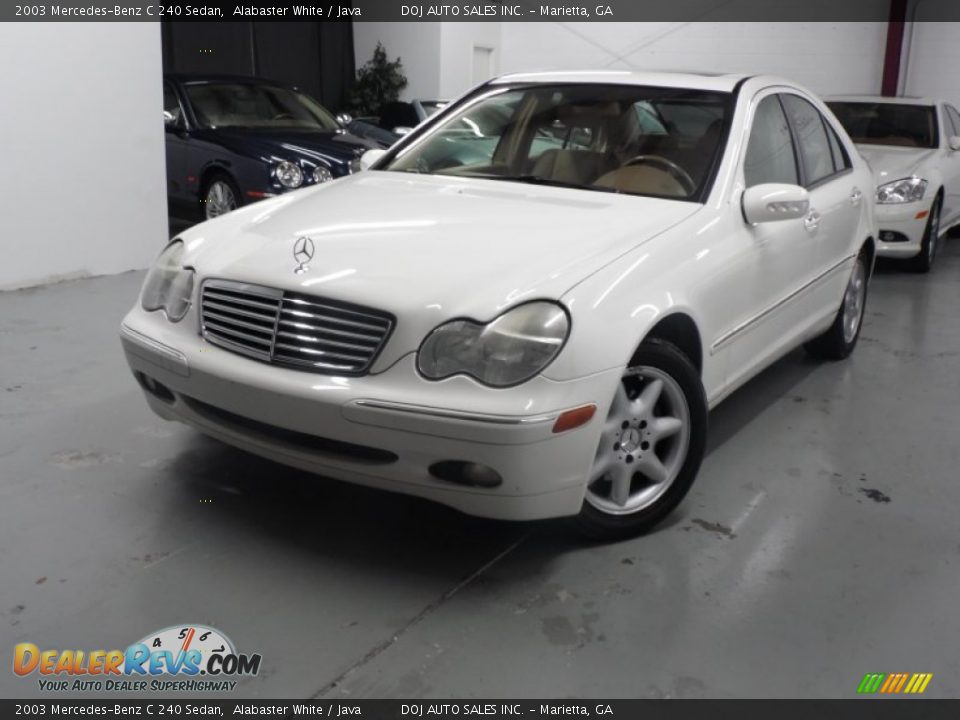 2003 Mercedes-Benz C 240 Sedan Alabaster White / Java Photo #2