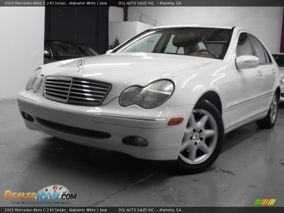 2003 Mercedes-Benz C 240 Sedan Alabaster White / Java Photo #3