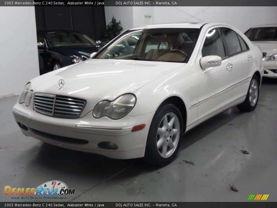 2003 Mercedes-Benz C 240 Sedan Alabaster White / Java Photo #4