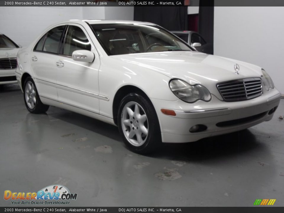 2003 Mercedes-Benz C 240 Sedan Alabaster White / Java Photo #8