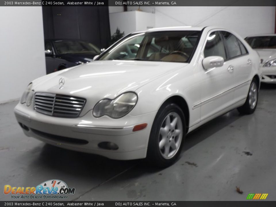 2003 Mercedes-Benz C 240 Sedan Alabaster White / Java Photo #9