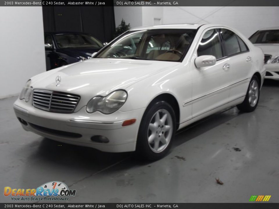 2003 Mercedes-Benz C 240 Sedan Alabaster White / Java Photo #10