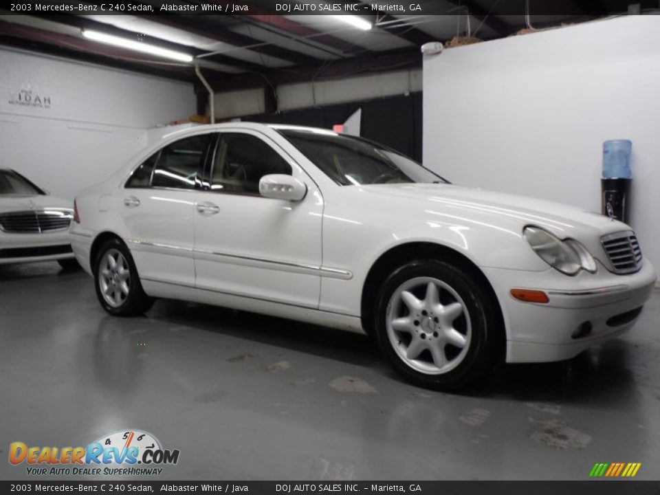 2003 Mercedes-Benz C 240 Sedan Alabaster White / Java Photo #11
