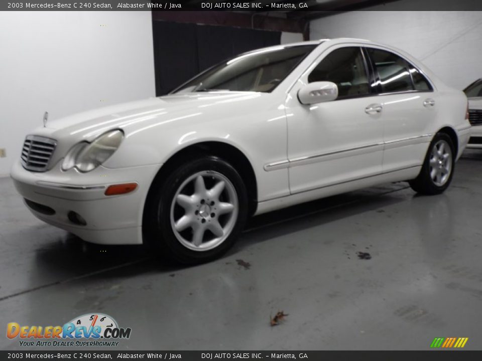 2003 Mercedes-Benz C 240 Sedan Alabaster White / Java Photo #12