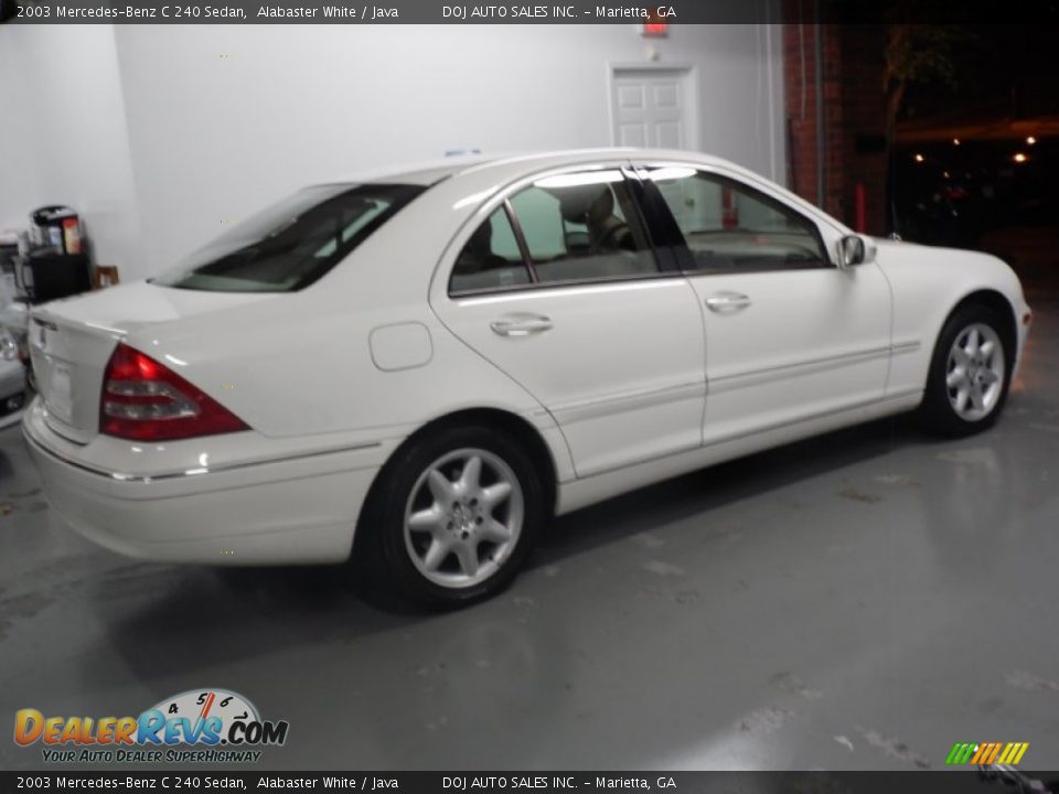2003 Mercedes-Benz C 240 Sedan Alabaster White / Java Photo #13