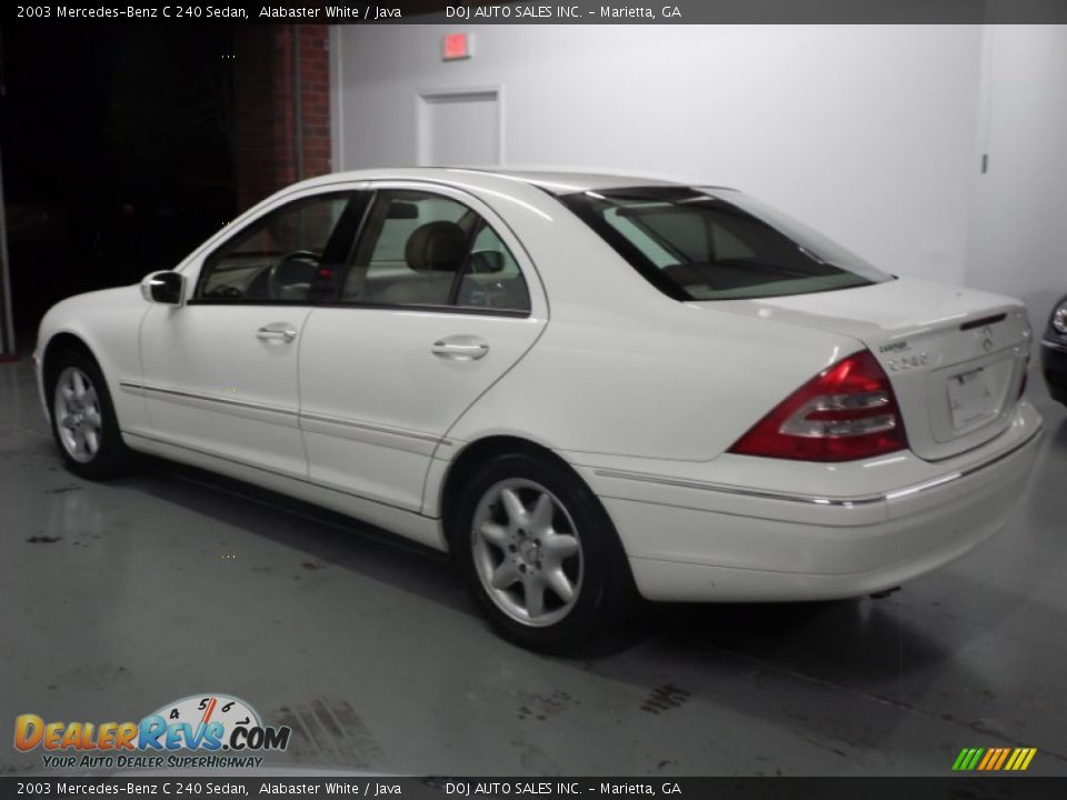2003 Mercedes-Benz C 240 Sedan Alabaster White / Java Photo #14