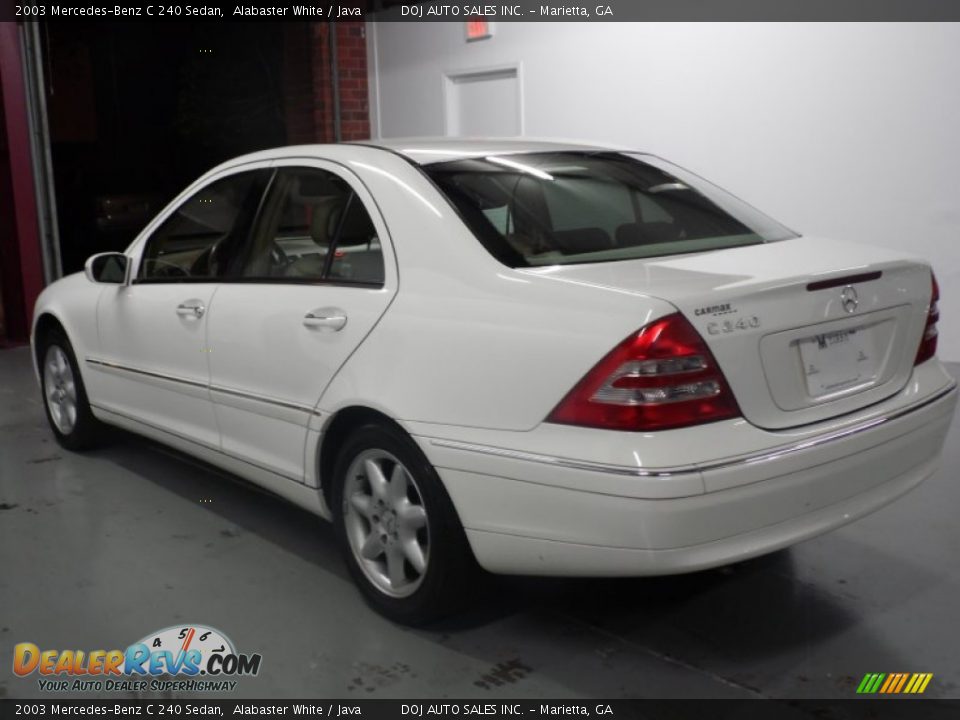 2003 Mercedes-Benz C 240 Sedan Alabaster White / Java Photo #15