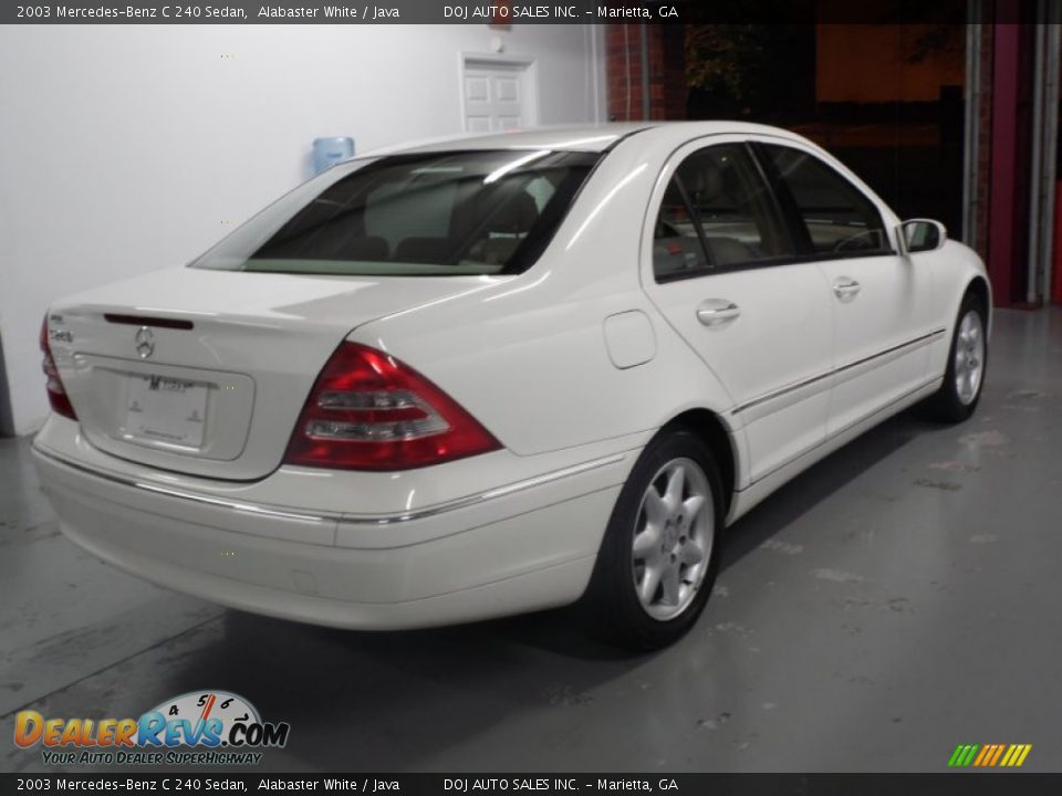 2003 Mercedes-Benz C 240 Sedan Alabaster White / Java Photo #16