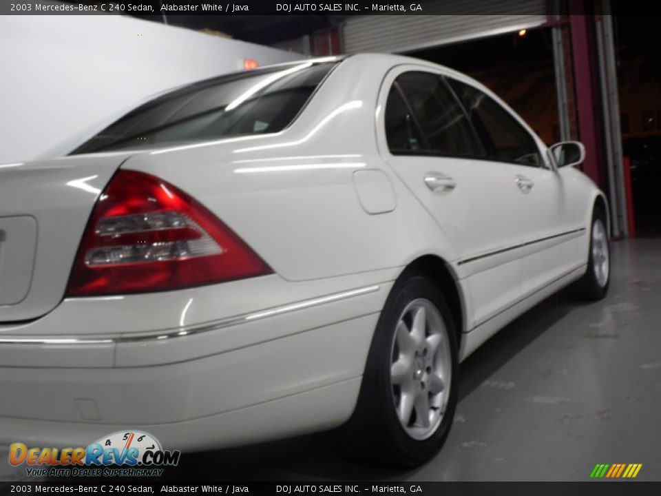 2003 Mercedes-Benz C 240 Sedan Alabaster White / Java Photo #18