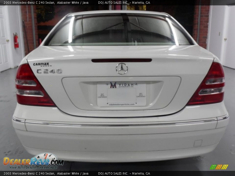 2003 Mercedes-Benz C 240 Sedan Alabaster White / Java Photo #19