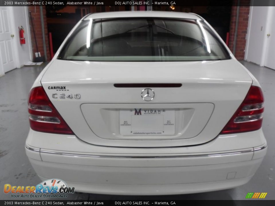2003 Mercedes-Benz C 240 Sedan Alabaster White / Java Photo #20