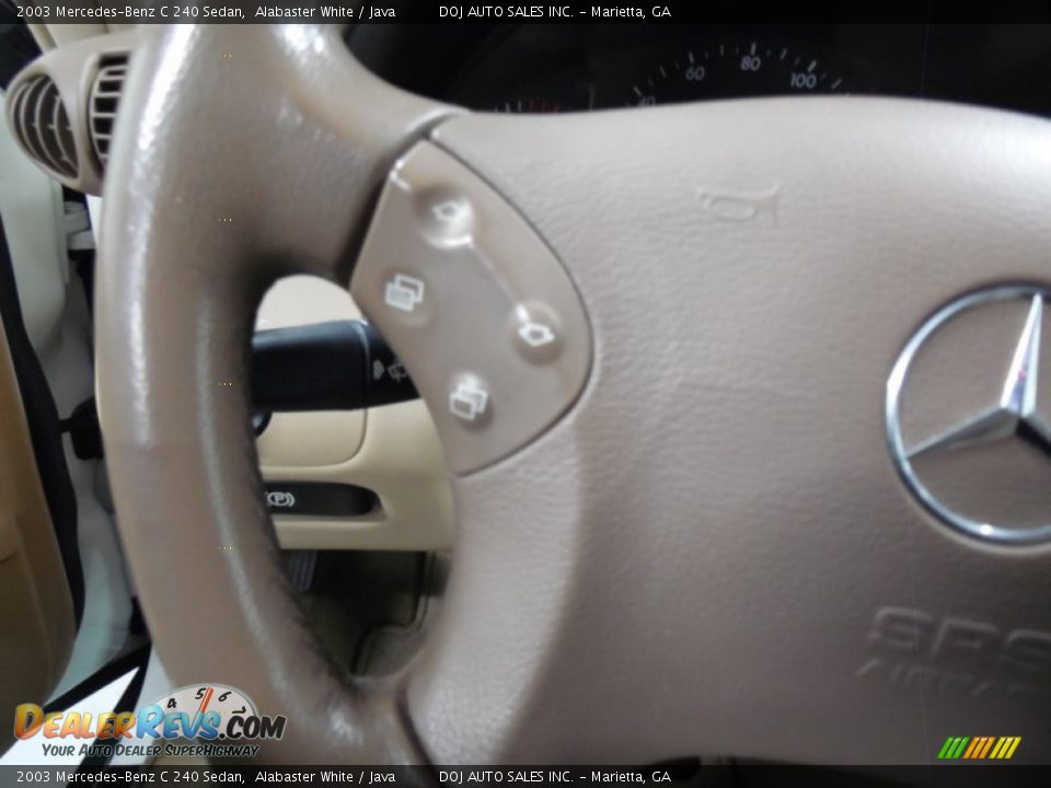 2003 Mercedes-Benz C 240 Sedan Alabaster White / Java Photo #24