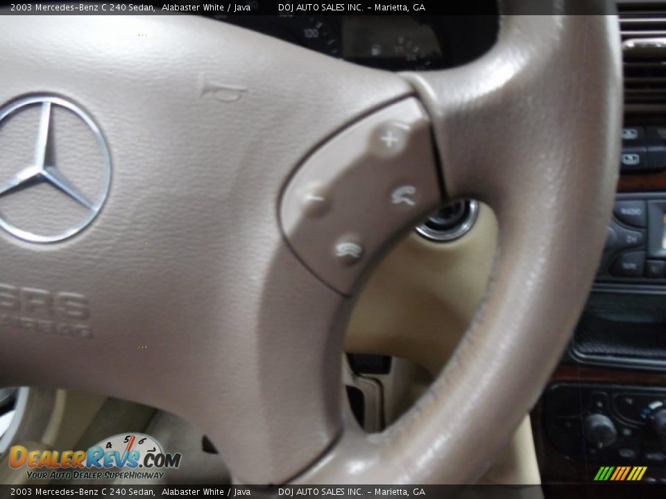 2003 Mercedes-Benz C 240 Sedan Alabaster White / Java Photo #25