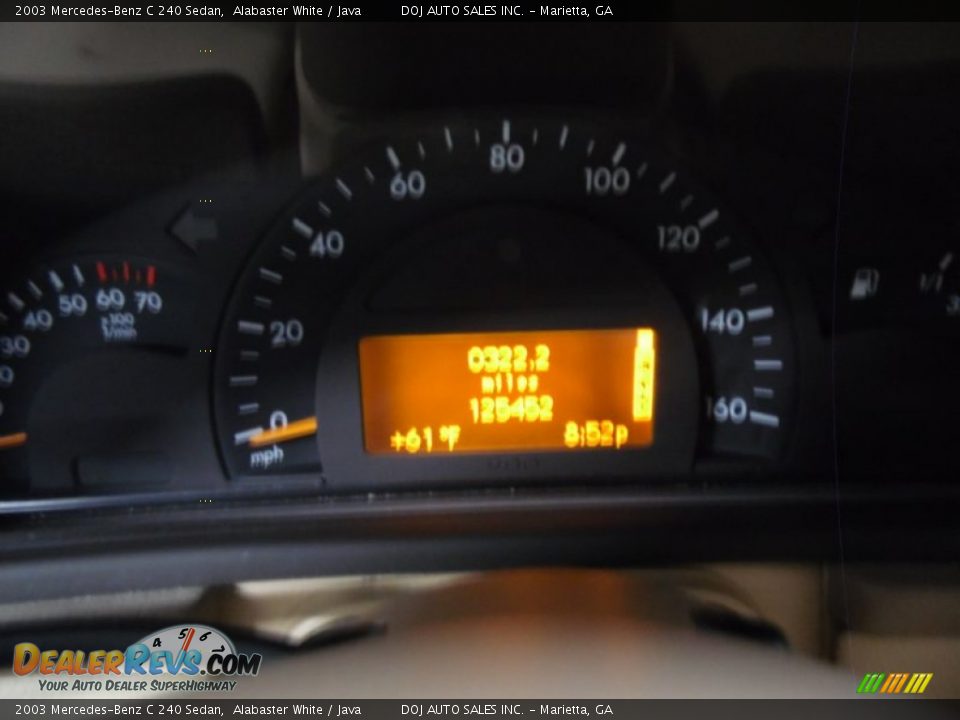 2003 Mercedes-Benz C 240 Sedan Alabaster White / Java Photo #26