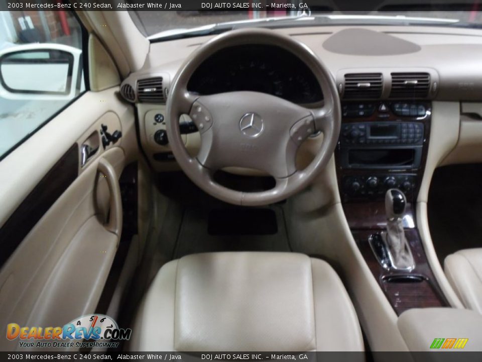 2003 Mercedes-Benz C 240 Sedan Alabaster White / Java Photo #29