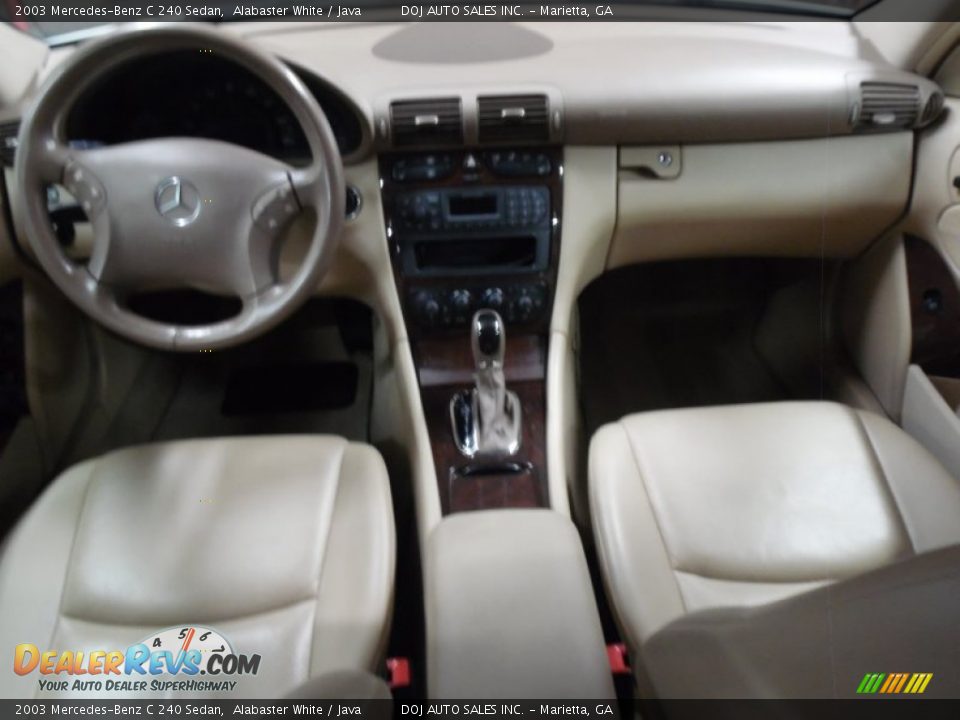2003 Mercedes-Benz C 240 Sedan Alabaster White / Java Photo #30