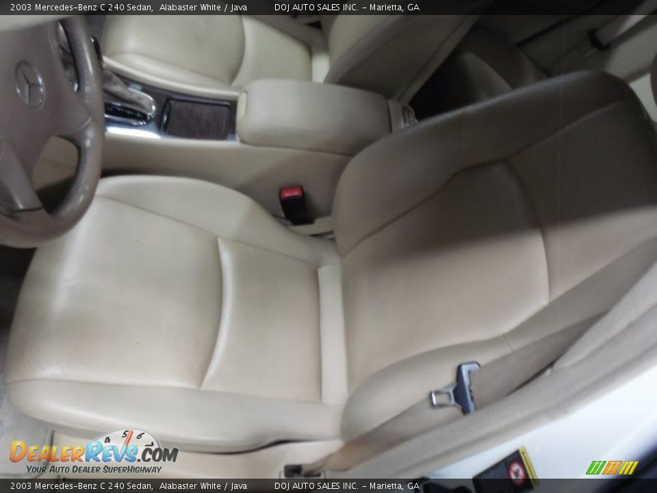 2003 Mercedes-Benz C 240 Sedan Alabaster White / Java Photo #34
