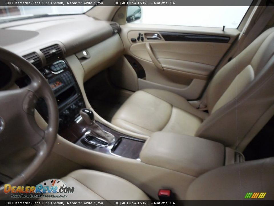 2003 Mercedes-Benz C 240 Sedan Alabaster White / Java Photo #35