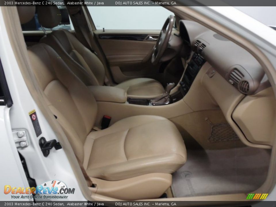 2003 Mercedes-Benz C 240 Sedan Alabaster White / Java Photo #36