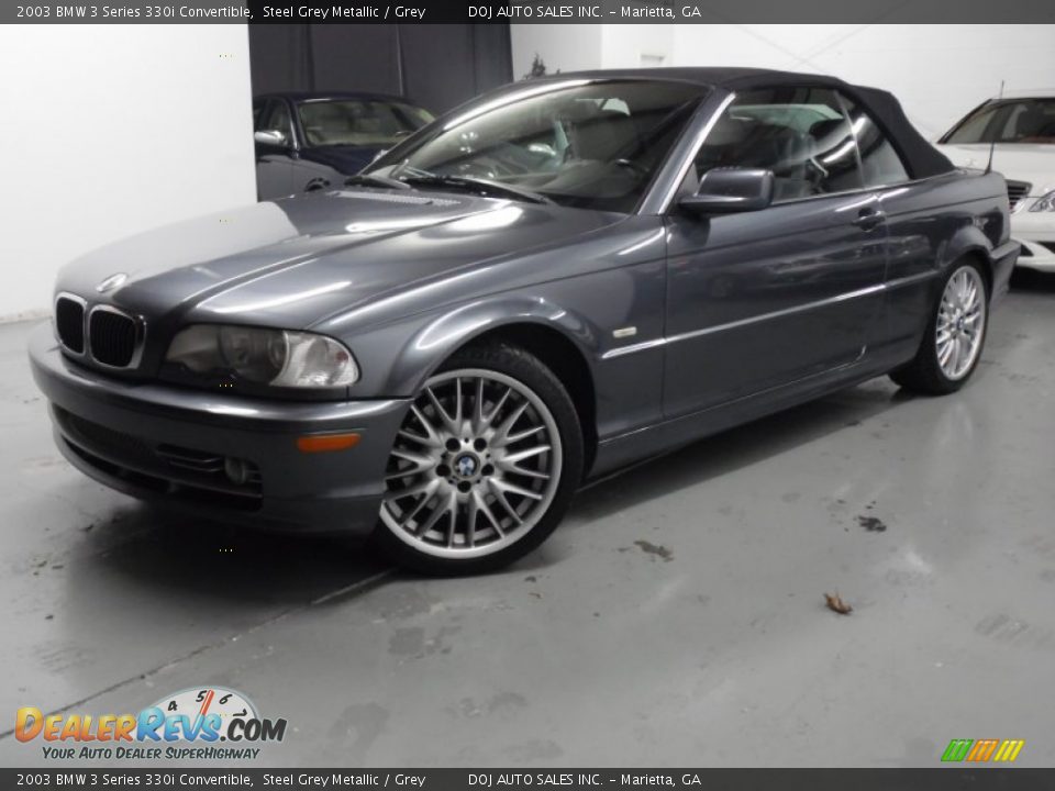 2003 BMW 3 Series 330i Convertible Steel Grey Metallic / Grey Photo #3