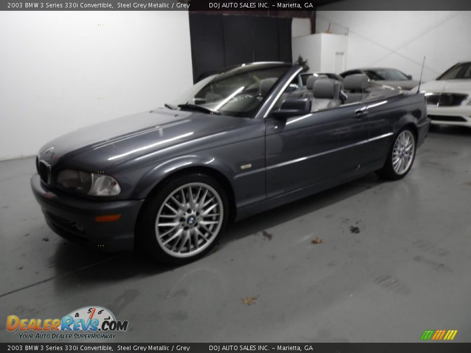 2003 BMW 3 Series 330i Convertible Steel Grey Metallic / Grey Photo #9
