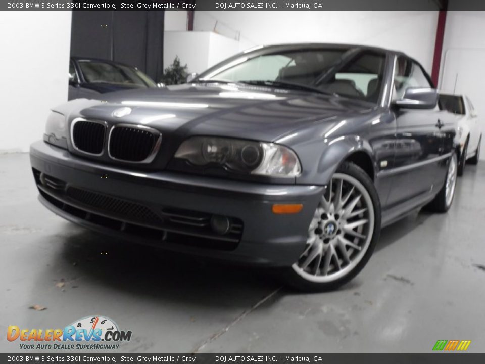2003 BMW 3 Series 330i Convertible Steel Grey Metallic / Grey Photo #10