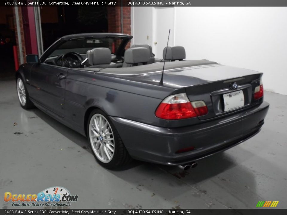 2003 BMW 3 Series 330i Convertible Steel Grey Metallic / Grey Photo #13