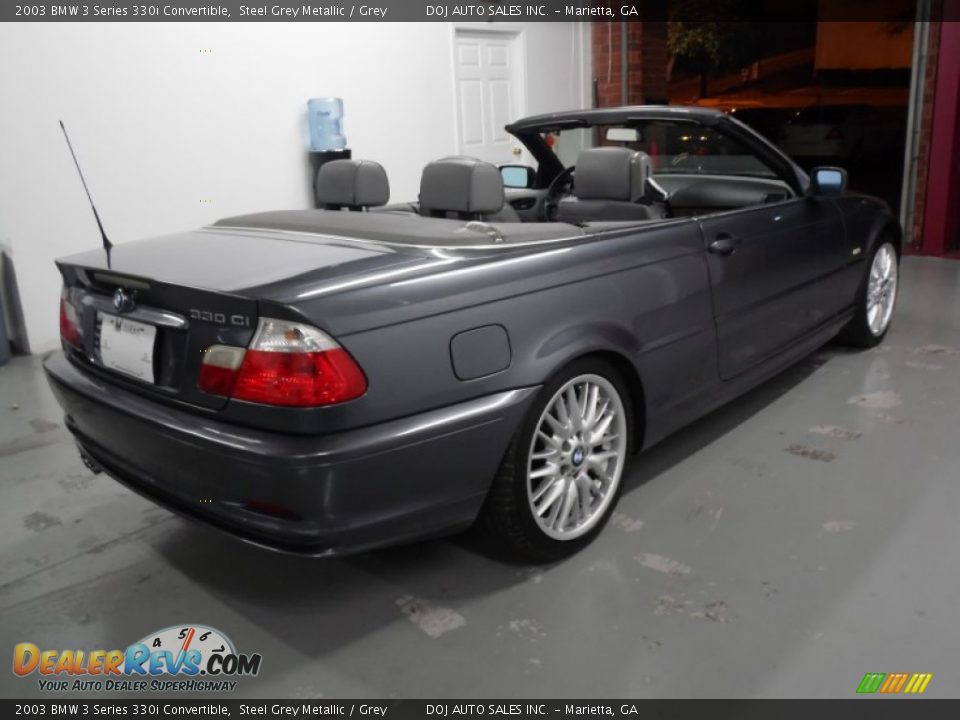 2003 BMW 3 Series 330i Convertible Steel Grey Metallic / Grey Photo #14
