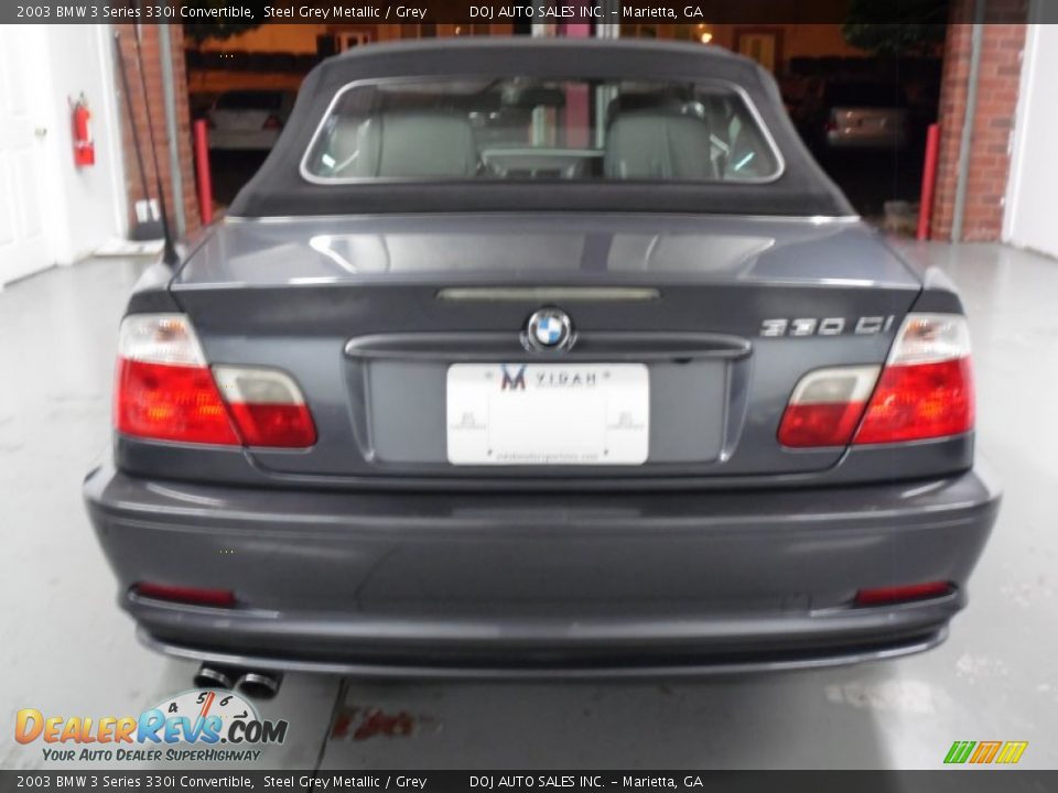 2003 BMW 3 Series 330i Convertible Steel Grey Metallic / Grey Photo #17