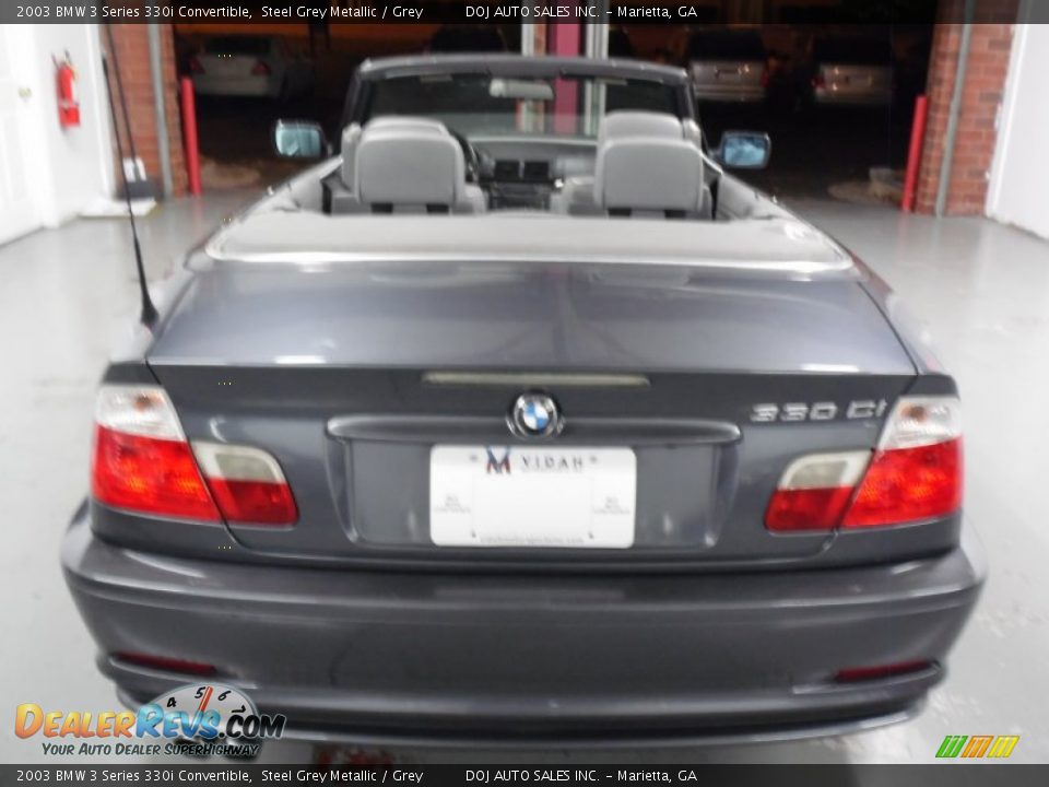2003 BMW 3 Series 330i Convertible Steel Grey Metallic / Grey Photo #18