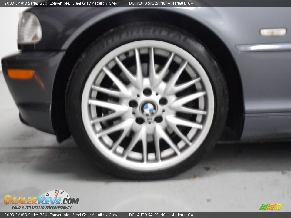 2003 BMW 3 Series 330i Convertible Steel Grey Metallic / Grey Photo #19