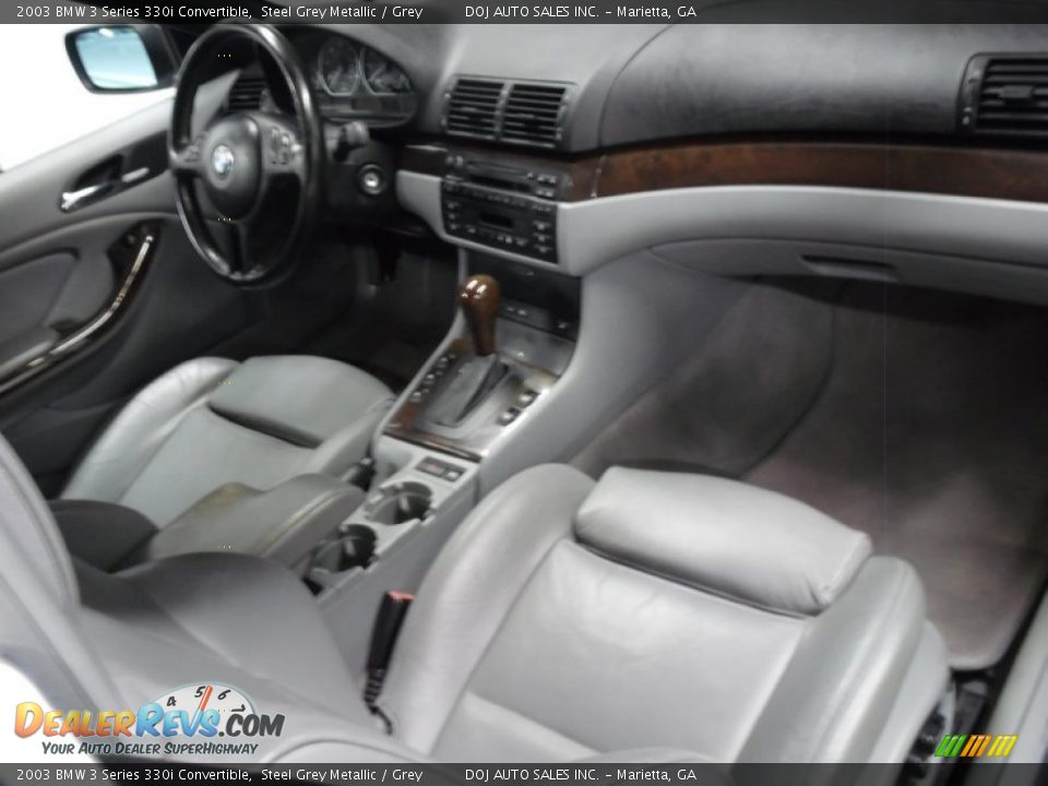 2003 BMW 3 Series 330i Convertible Steel Grey Metallic / Grey Photo #23