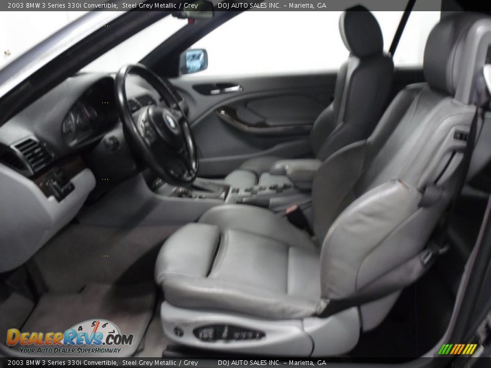 2003 BMW 3 Series 330i Convertible Steel Grey Metallic / Grey Photo #25