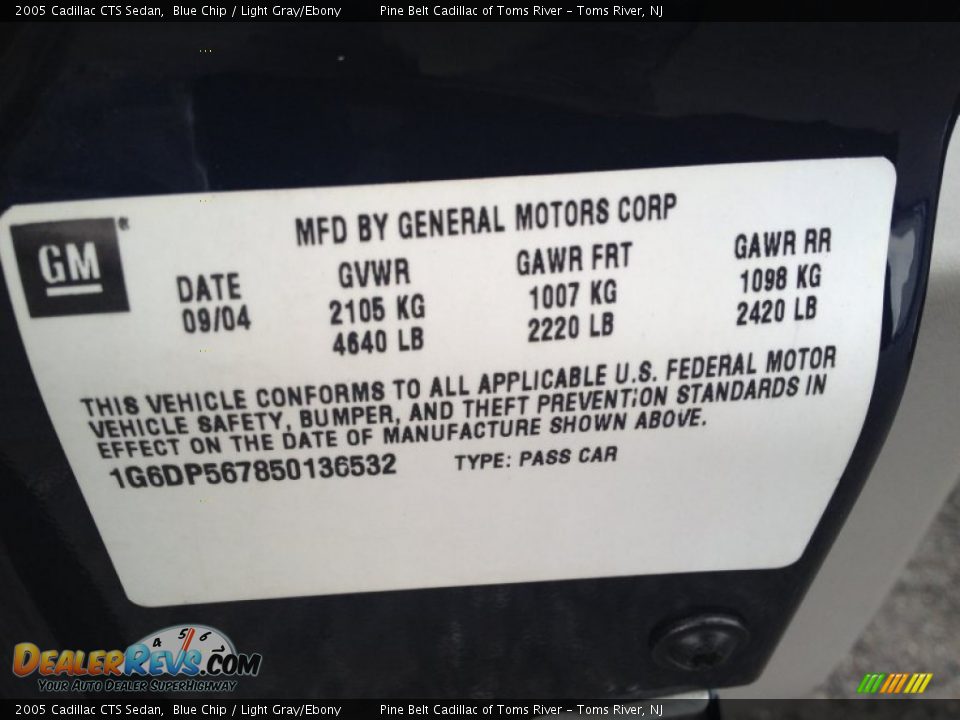 2005 Cadillac CTS Sedan Blue Chip / Light Gray/Ebony Photo #11