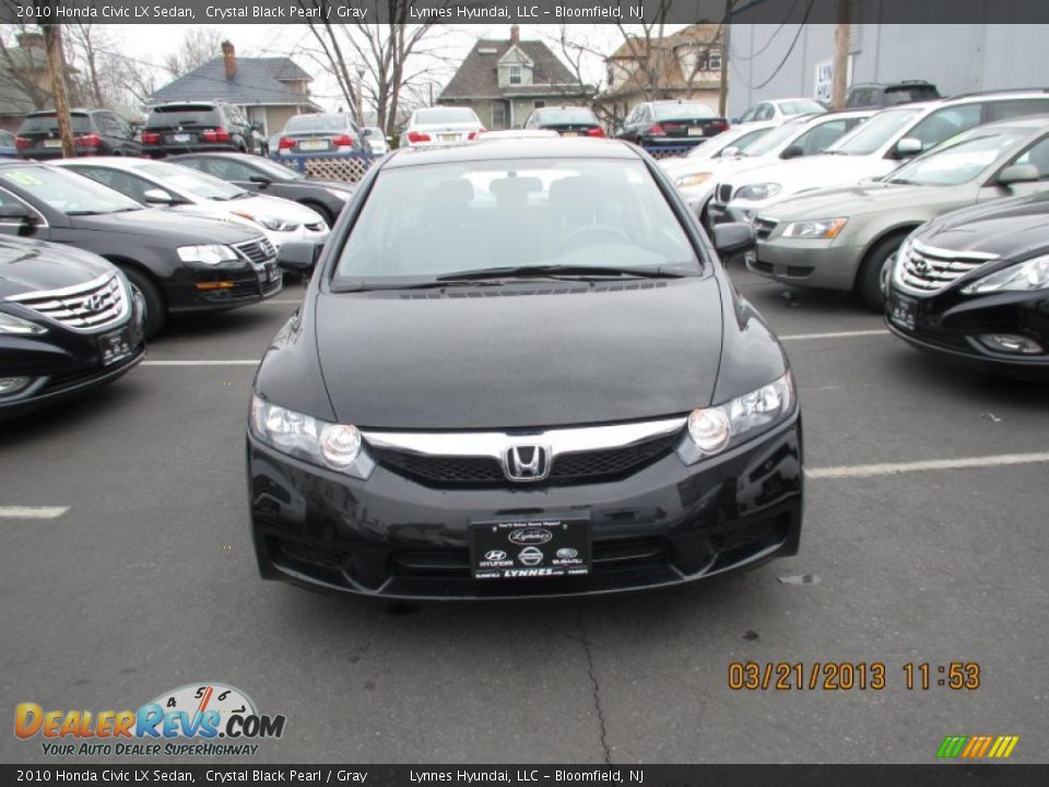 2010 Honda Civic LX Sedan Crystal Black Pearl / Gray Photo #1