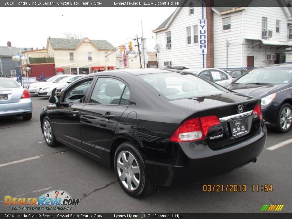 2010 Honda Civic LX Sedan Crystal Black Pearl / Gray Photo #5