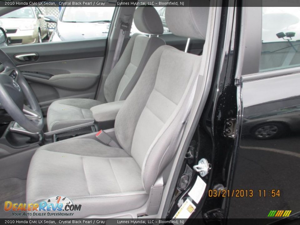 2010 Honda Civic LX Sedan Crystal Black Pearl / Gray Photo #7