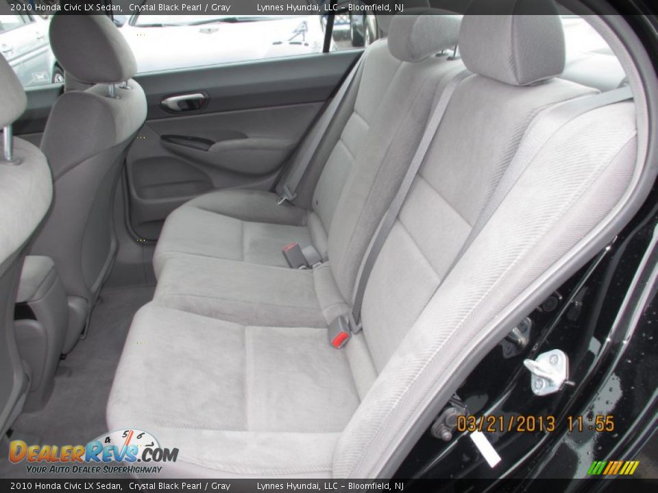 2010 Honda Civic LX Sedan Crystal Black Pearl / Gray Photo #8
