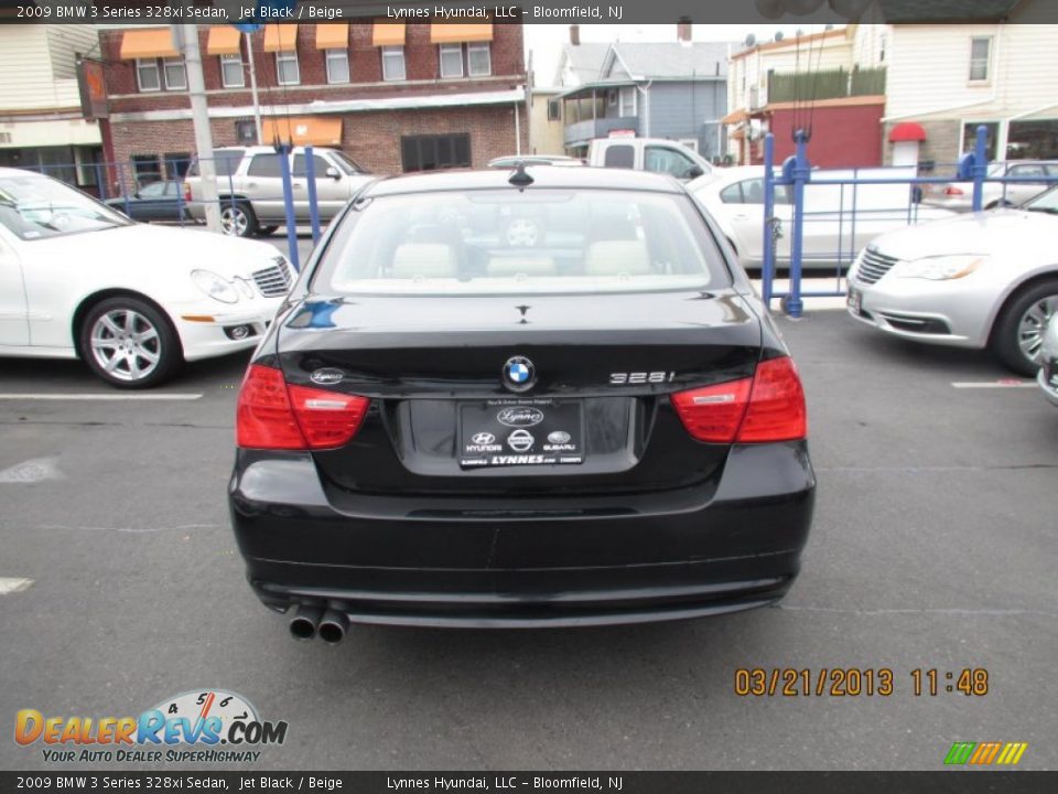 2009 BMW 3 Series 328xi Sedan Jet Black / Beige Photo #4