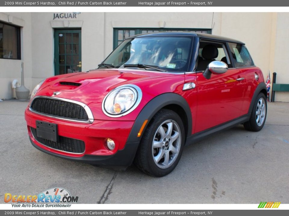 2009 Mini Cooper S Hardtop Chili Red / Punch Carbon Black Leather Photo #1