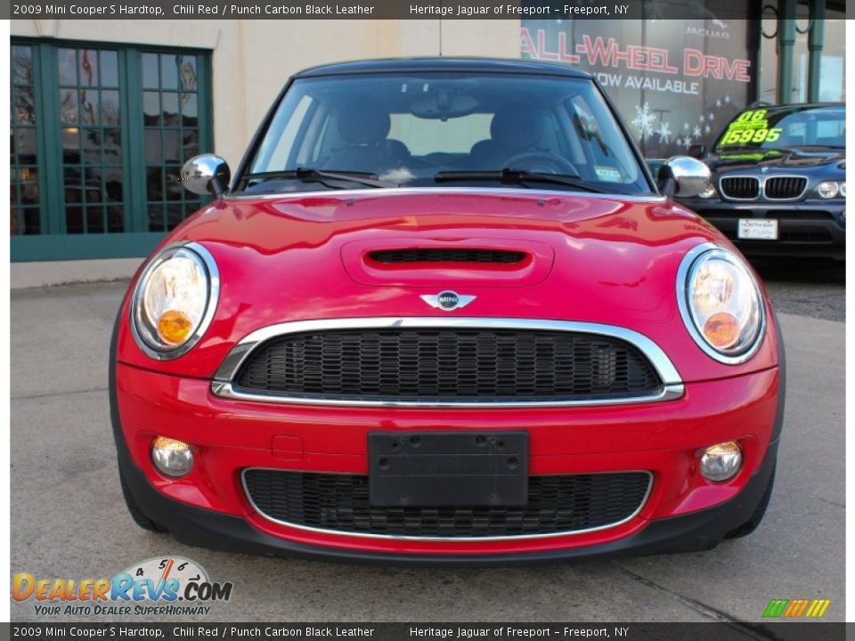 2009 Mini Cooper S Hardtop Chili Red / Punch Carbon Black Leather Photo #2