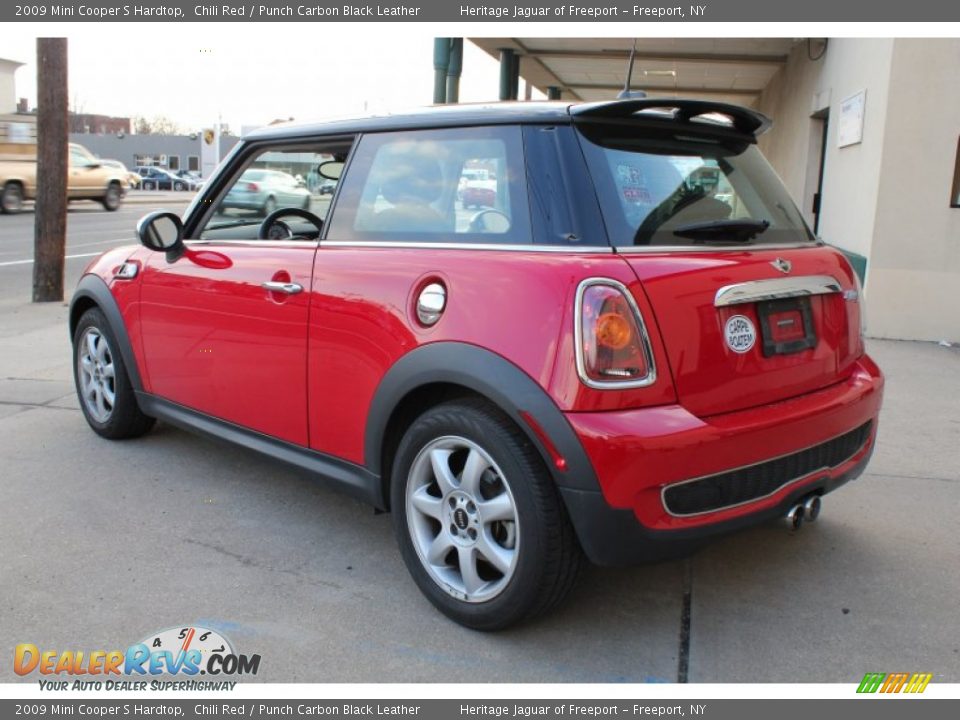 2009 Mini Cooper S Hardtop Chili Red / Punch Carbon Black Leather Photo #4